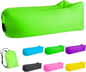 $23 Inflatable Lounger Air Sofa Hammock, Inflatable Couch for Camping, Portable Waterproof Anti-Air Leaking Pouch Couch Air Chair for Outdoor, Beach, Hiking, Picnics, Music Festivals (Green)