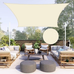 $43 Neween Shade Sails, Waterproof Sun Shade Sail Rectangle UV Block Canopy Sun Shade for Outdoor Patio and Garden, Yard Activities (13x20, Beige)