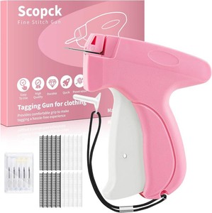 $19 Stitch Gun for Clothes - Handheld Stitch Gun Quick Clothing Fixer - Tagging Gun - Includes 6 Needle, 1000 Black Fasteners & 1000 White Fasteners