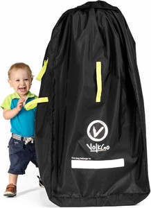 $30 V VOLKGO Super Extra Large Stroller Bag for Airplane with Padded Backpack Shoulder Straps, Double Stroller Cover for Air Travel, Jogger & Carrier - Fits All, Gate Check Bag, Waterproof Travel Cover.