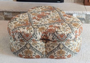 LR - Upholstered Rolling Ottoman