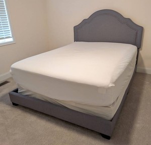ULB - Gray Queen Baxton Studio Rito Upholstered Bed Frame