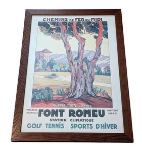 ULB - Travel Poster - Font Romeu Chemins De Fer Du Midi Framed Print