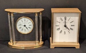 O - Desk Clocks - Howard Miller & Lucian Picard (Lot of 2)