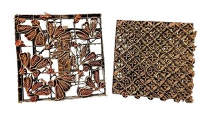 O - Decorative Metal Panels Pair