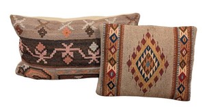 LLB - Accent Pillows - Pottery Barn Kilim Style Pair