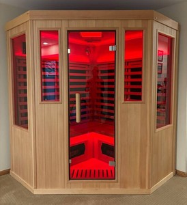 LL - Corner Infrared Sauna - Good Health Low-EMF Far-Infrared Carbon 3-Person