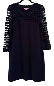 UBR - Dress - Lily Piltzer Dark Blue Crochet Long Sleeve Size Medium