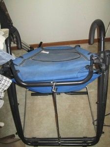 Fabric and metal inversion table...