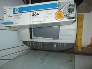 HP printer with toner cartridge and...