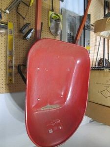 Metal bucket 4cu ft wheelbarrow...