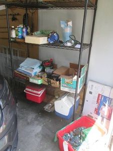 Misc flooring, canning jars, cooler...