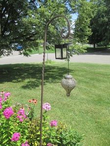 6ft shepherds hook with solar light...