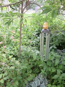 4ft shepherds hook and metal wind ...