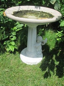 2pc durable plastic bird bath lawn ...