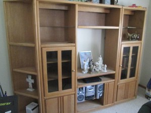 4pc Lighted entertainment center wi...