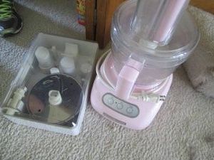 Pink KitchenAid food processor with...