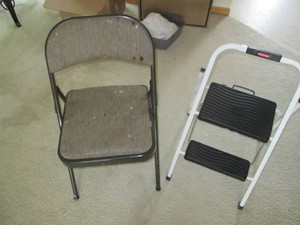 Padded folding chair and folding st...