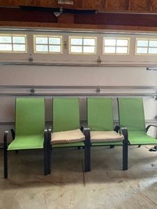 Set of 4 stacking patio chairs