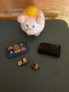 Fisher Price Piggy Bank and misc