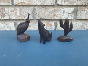 Teak wood figurines