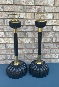 Pair of Antique Candlestick Lamps