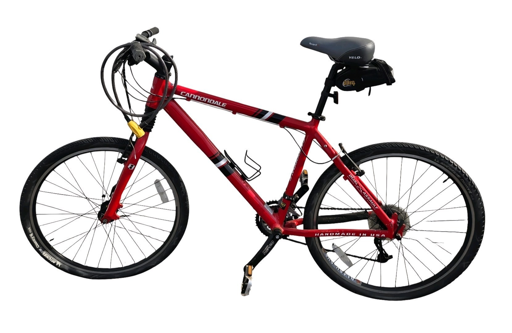 Cannondale Dual Assault Red Mountain Bike  Handmade in USA, SRAM X7, Shimano, 26 Tires