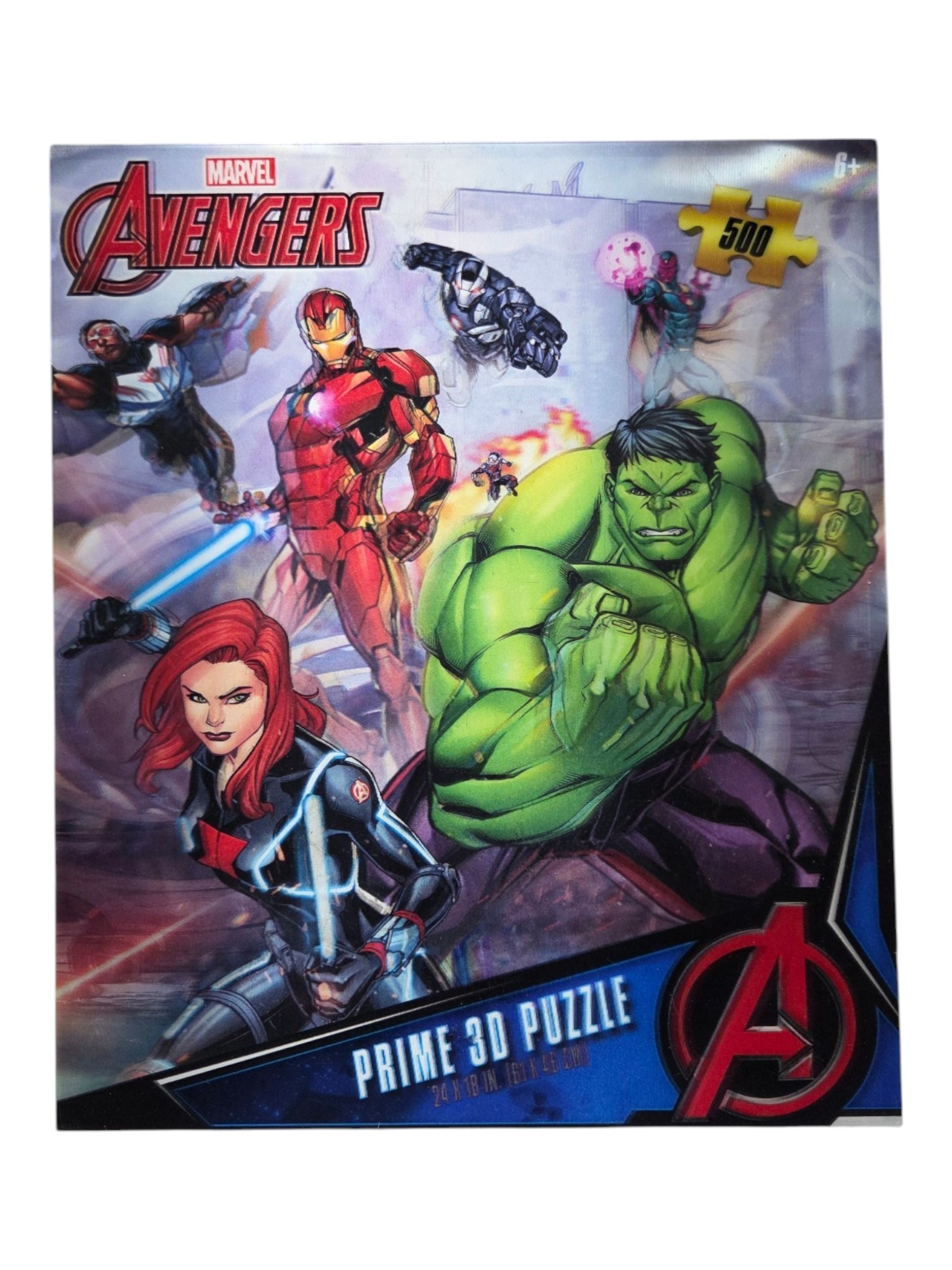 Marvel Avengers 500 Piece Prime 3D Puzzle 24 x 18 Open Box