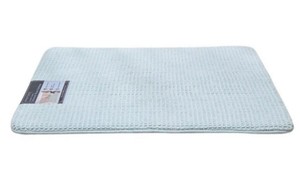 Luxury Cotton Memory Foam Bathmat  Light Blue