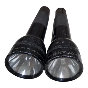 Lot of 2 Black Mag-Lite Flashlights