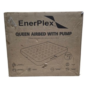 EnerPlex Queen Airbed With Electric Pump  80 x 60 x 9 In  New in Box