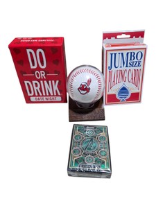 Cleveland Indians Display Baseball, Avengers Cards, Do or Drink & Jumbo Playing Cards
