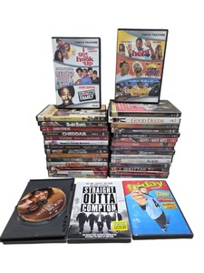 34-Case Urban Comedy & Drama DVD Lot - Tyler Perry, Friday & Straight Outta Compton