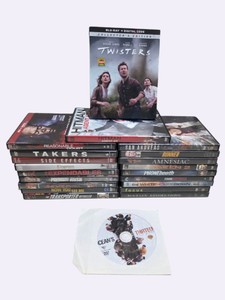 20-Case Action Thriller DVD & Blu-ray Lot  Loose Disc - Twisters, Taken 2, Kingsman