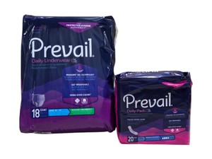 Prevail Daily Underwear Large 18-Count & Daily Pads Regular 20-Count - 38 Pieces