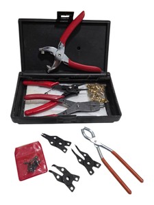 Snap, Button & Eyelet Fastener Tool Kit with Pliers, Dies & Case
