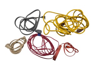 Lot of 5 Assorted Extension Cords  Heavy-Duty, Grounded & Multi-Outlet