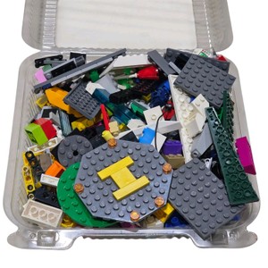 Assorted LEGO Building Bricks & Pieces  Approx. 1 lb 3 oz with Container