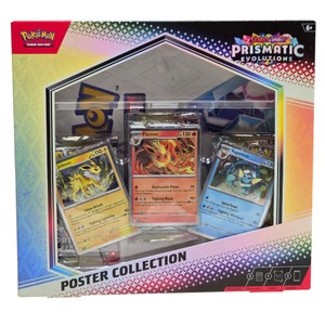 Pokmon TCG Scarlet & Violet Prismatic Evolutions Poster Collection  3 Booster Packs