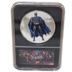 Batman 2014 Colorized 1 oz Round  Untested  As Found