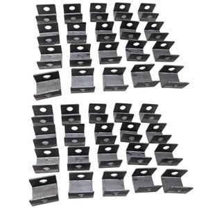 Lot of 40 Weldable Steel U Brackets with Mounting Holes  2 Boxes, ZJ36-T20