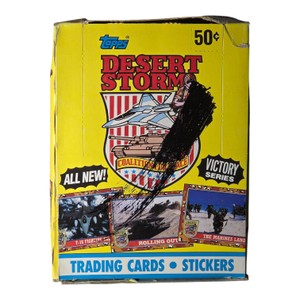 FULL BOX 1991 Topps Desert Storm Victory Series Trading Card Display Box with Sealed Packs