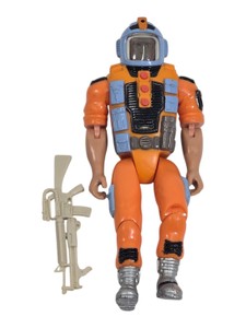 1992 Toy Island Strike Force Action Figure  OrangeBlue Suit with Rifle Accessory