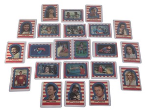 Complete 22-Card 1983 DC Comics Superman Movie Trading Card Set in Holders