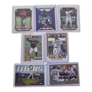 7-Card Baseball Lot  Mike Trout, Paul Skenes, Bowman Chrome & Numbered Cards