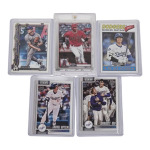 5 Shohei Ohtani Baseball Card Lot  Bowman Chrome, Topps Heritage, Holiday & Dodgers
