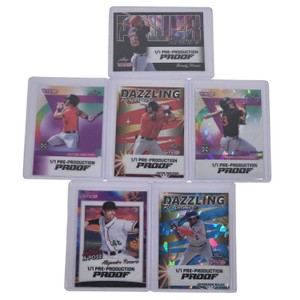 6 Leaf Baseball 11 Pre-Production Proof Cards  Vivid, Dazzling & Power Brokers