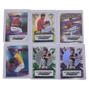 6 Leaf Baseball 11 Pre-Production Proof Cards  Carter Holton & Thatcher Hurd