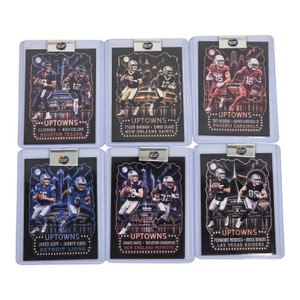 6 Custom Blast Uptowns Football Card Lot  Stroud, Goff, Maye, Bowers & More