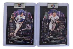 2 Custom Blast From Downtown Baseball Cards  Dodgers & Yankees in Holders